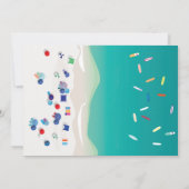 アロハ サマー ビーチ バースデー パーティー 招待状 (裏面)