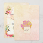 アロハ サンライズ アーチ 水彩 招待状 (正面/裏面)