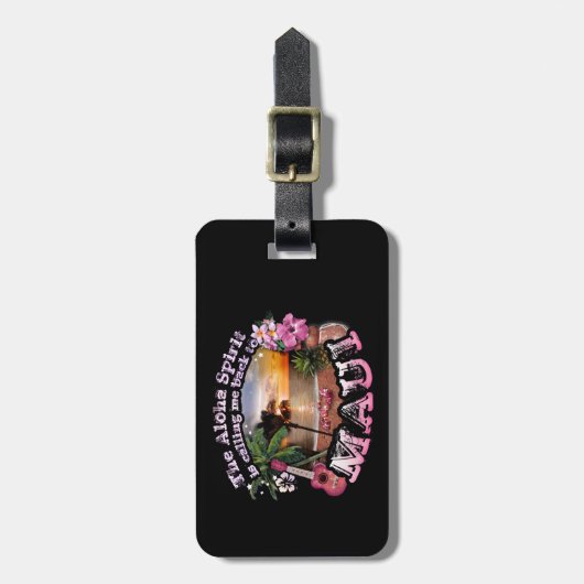 アロハ・スピリットがマウイに呼び戻している ラゲッジタグ (正面縦)