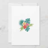 アロハ ティキパーティー 誕生日 レイ アロハ 招待状 (裏面)