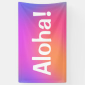アロハ！トロピカルカラールアウ（ハワイ式宴会）バナー 横断幕 (縦)