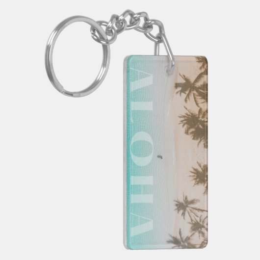 アロハ：トロピカルハワイアンパラダイスエスケープカスタム キーホルダー (正面左)