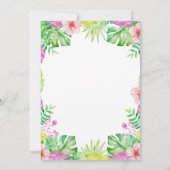 アロハ！トロピカルパイナップルガールバースデーパーティー 招待状 (裏面)