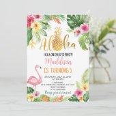 アロハ！トロピカルパイナップルガールバースデーパーティー 招待状 (スタンド正面)