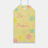 アロハ トロピカル - パステル フラワル サマー パーティー ファボリット ギフトタグ (裏面)