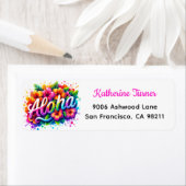 アロハ トロピカル ルアウ 返送先住所 ラベル (インサイチュ)