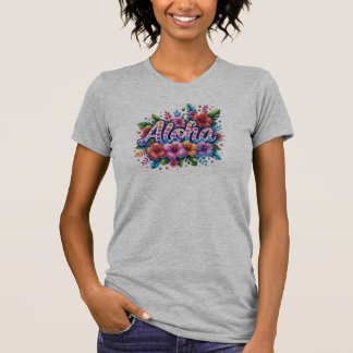 アロハ ハイビスカス Tシャツ - ビビッドな夏の花