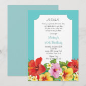 アロハ！ハワイアンルアウ誕生日パーティー 招待状 (正面/裏面)