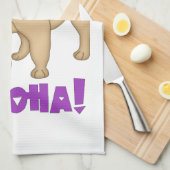 アロハ!ハワイアンルアウ(ハワイ式宴会)パグとパイナップルティー、ギフト キッチンタオル (四つ折り)