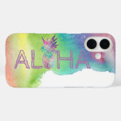 アロハ ハワイアン パイナップル 水彩スプラッシュ Case-Mate iPhoneケース (裏面 (横))