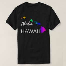 アロハ – ハワイ諸島ネオン虹 Tシャツ