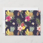 アロハ パイナップルとハイビスカスのトロピカルプールパーティー 招待状 (裏面)