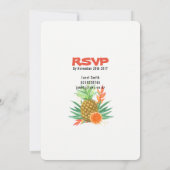 アロハ、パイナップルトロピカル招待状 招待状 (裏面)