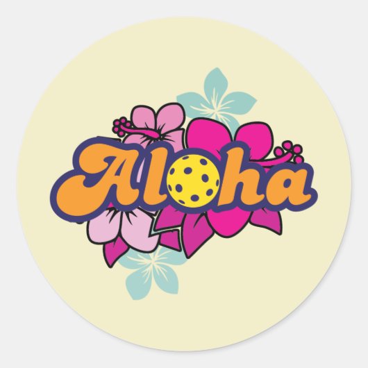 アロハ ピックルボール ラウンドシール (正面)
