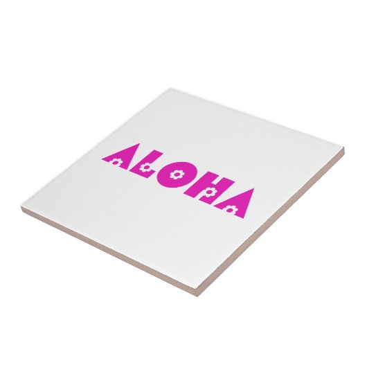 アロハ（ピンク色の花） タイル (側面)