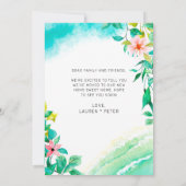 アロハ・ピンク・フローラ・ビーチ引っ越しのお知らせ 案内状 (裏面)