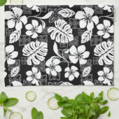 アロハ・フライデー(ブラック&グレー) キッチンタオル (折り畳み)