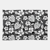 アロハ・フライデー(ブラック&グレー) キッチンタオル (横)