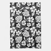 アロハ・フライデー(ブラック&グレー) キッチンタオル (縦)