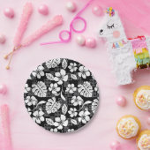 アロハ・フライデー（ブラック&グレー） ペーパープレート (パーティー)