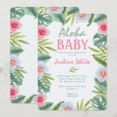 アロハ フローラル 招待状 (正面/裏面)
