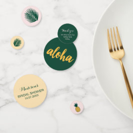 アロハ ブライダル シャワー テーブル コンフェッティ