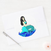 アロハ・マーメイドのステッカー ラウンドシール (封筒)