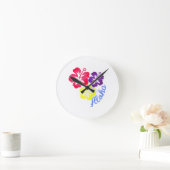 アロハ ラウンド壁時計 (ホーム)