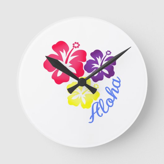 アロハ ラウンド壁時計 (正面)