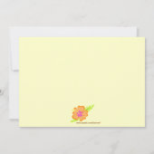 アロハ ルアウ ハイビスカス かわいい 誕生日パーティー 招待状 (裏面)