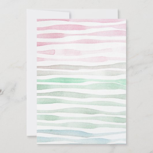 アロハ！ルアウ（ハワイ式宴会）1thバースデーピンク熱帯ハワイアン 招待状 (裏面)