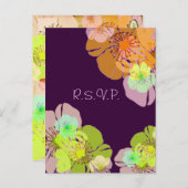 アロハ/ルアウ(ハワイ式宴会)RSVPポストカード、5 x 7招待状用 インビテーションポストカード (正面/裏面)