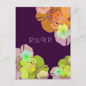 アロハ/ルアウ（ハワイ式宴会）RSVPポストカード、5 x 7招待状用 インビテーションポストカード (正面)