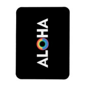 アロハ レインボーアイランド ハワイ プライド LGBTQ マグネット (縦)