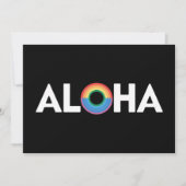 アロハ レインボー アイランド ハワイ プライド LGBTQ 招待状 (正面)