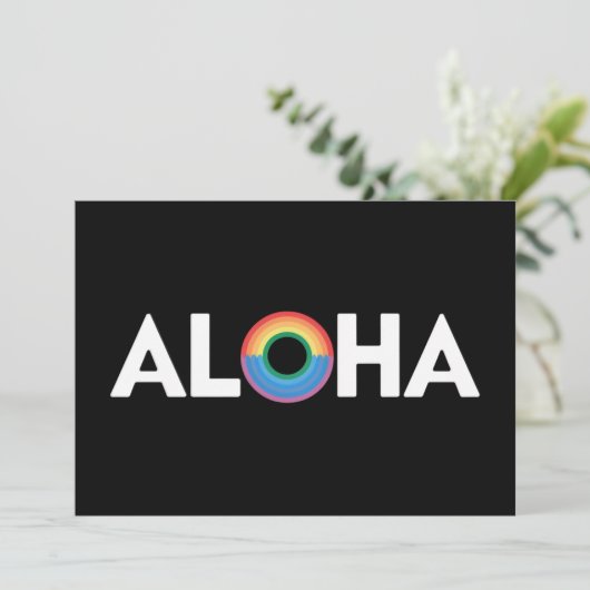 アロハ レインボー アイランド ハワイ プライド LGBTQ 招待状 (スタンド正面)