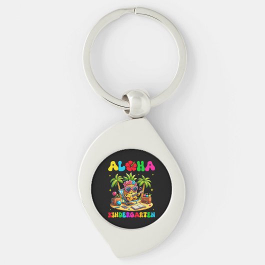 アロハ 幼稚園 パイナップル ハワイ 学校用品 キーホルダー (正面)