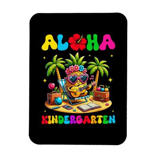 アロハ 幼稚園 パイナップル ハワイ 学校用品 マグネット (縦)