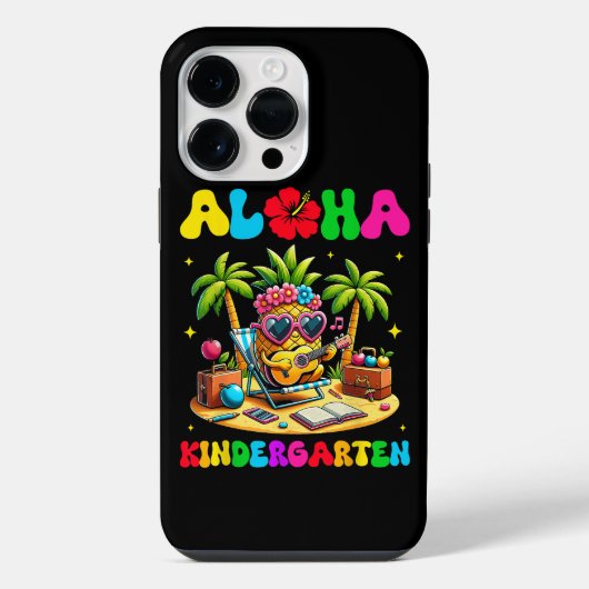 アロハ 幼稚園 パイナップル ハワイ 学校用品 iPhoneケース (裏面)