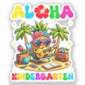 アロハ 幼稚園 パイナップル ハワイ 学校 シール (正面)