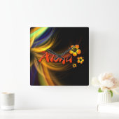 アロハ-柱時計 スクエア壁時計 (ホーム)