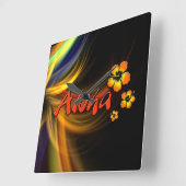 アロハ-柱時計 スクエア壁時計 (傾斜)