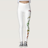 アロハ-熱帯色のレタリング-自然ハワイ レギンス (正面)