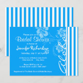 アロハ; 空色の縦ストライプ; ストライプ 招待状 (正面/裏面)