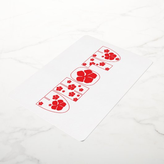 アロハ 箔シーズンカード (回転した状態)