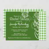 アロハ、緑市松模様に、ギンガム 招待状 (正面/裏面)