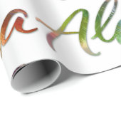 アロハ – 自然レタリングホワイト – ハワイハワイ ラッピングペーパー (ロールコーナー)