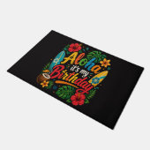 アロハ 誕生日 ハイビスカス ハワイ ドアマット (アングル)
