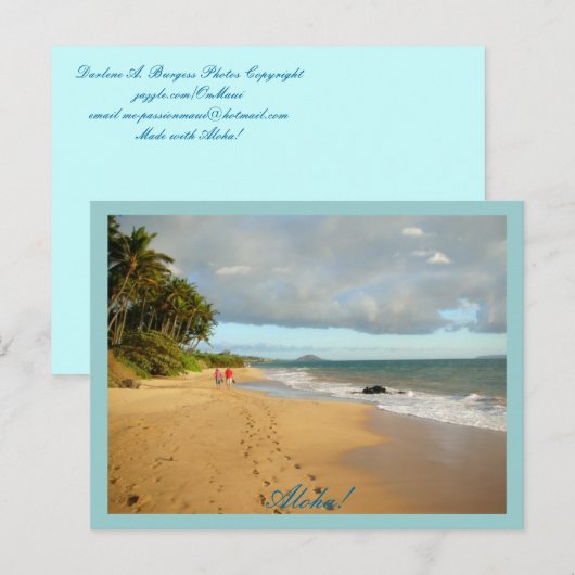 アロハ! 郵便はがき ポストカード (正面/裏面)