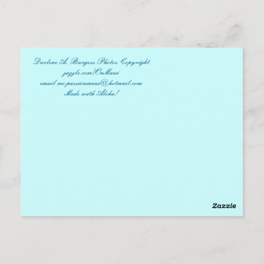 アロハ! 郵便はがき ポストカード (裏面)